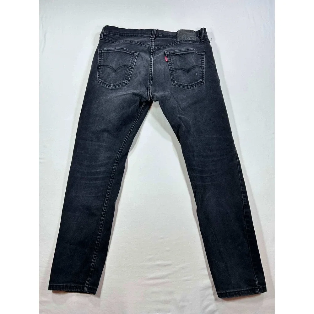Levis 512 Slim Taper Jeans Mens 34x30 Faded Black Denim Pants